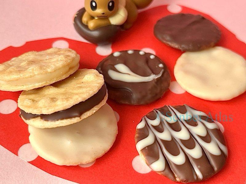 Many types of DIY chocolate snacks using Petit Usuyaki (プチうす焼) with an Eevee (イーブイ) Figure for Valentine's Day.