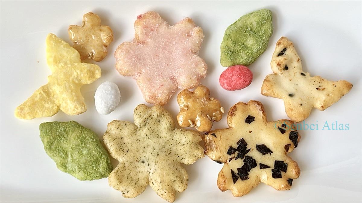 Assorted seasonal okaki (おかき) from Ginza Akebono (銀座あけぼの) Sorezore no Haru (それぞれの春).